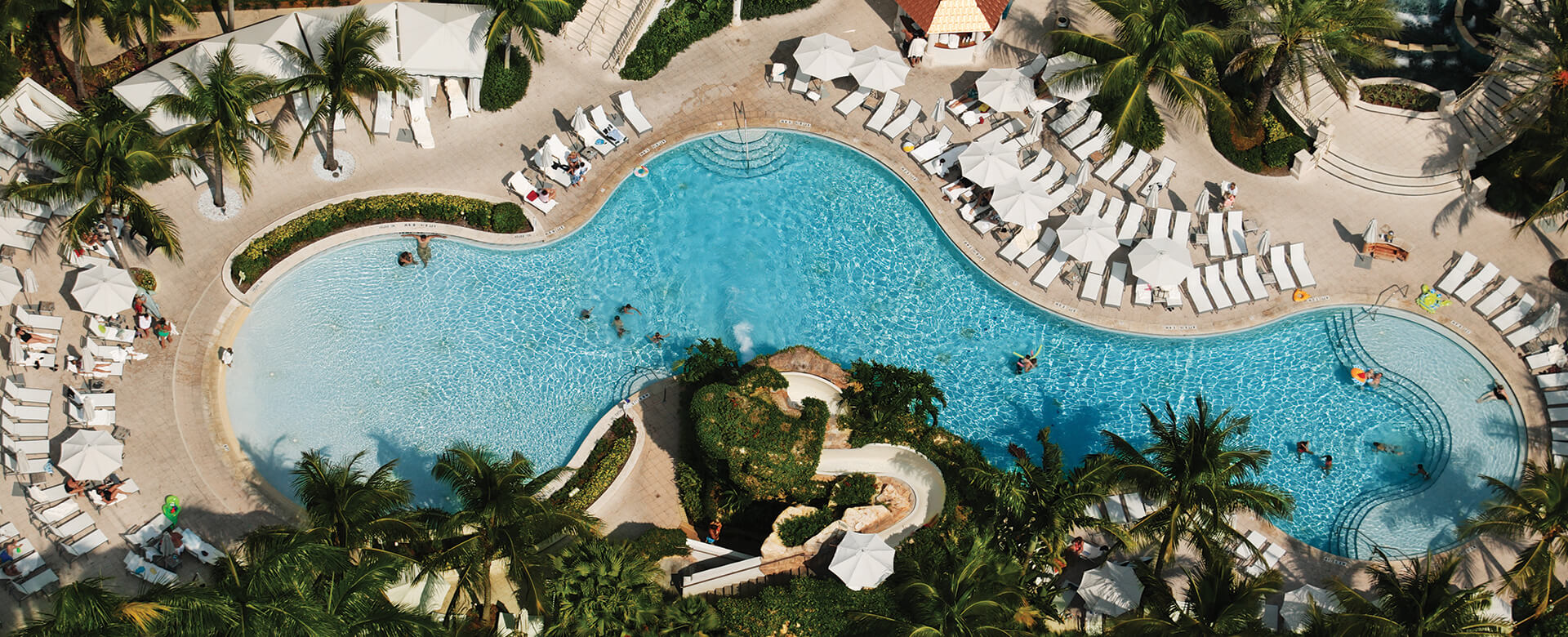 naples grande pool aerial view